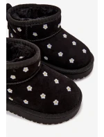 Dětské sněhule s květinami černé Gracina Dětské sněhule s květinami černé Gracina