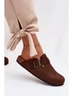 Dámské žabky Chodaki s přezkou Čokoládové Delirisse Dámské žabky Chodaki s přezkou Čokoládové Delirisse