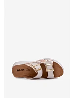 Dámské pantofle světle béžové s přezkami Inblu SD000001