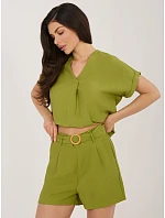 Šortky D60103M62612KA3 olivově zelená