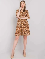 Dámské šaty DHJ SK 11332.67P Hnědé mix barev - FPrice