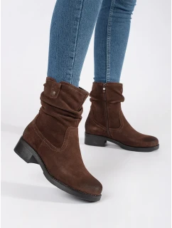 Zajímavé dámské černé  kotníčkové boty Obcas