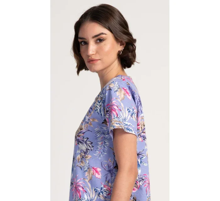 Dámská noční košile s krátkým rukávem model 19902956 - Vienetta Dámská noční košile s krátkým rukávem model 19902956 - Vienetta