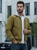 Pánská bunda bomber s kapucí zelená FashionStreet TX5022