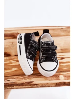 Dětské látkové tenisky se suchým zipem BIG STAR model 21594926 Černý a bílý - Big Star Shoes