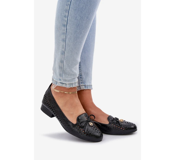 Lakované Baletky S Mašlí Eko Kůže Černé model 21685271 - Boto