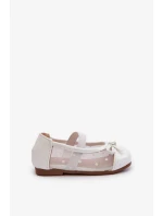 Dětské balerínky s mašlí, bílá Jellema