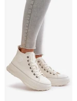 Dámské Tenisky Na Platformě Eko Kůže Big Star Bílé Dámské Tenisky Na Platformě Eko Kůže Big Star Bílé