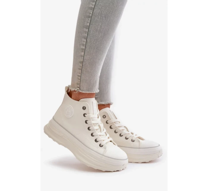 Dámské Tenisky Na Platformě Eko Kůže Big Star Bílé Dámské Tenisky Na Platformě Eko Kůže Big Star Bílé