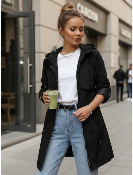 Dámská přechodná bunda parka černá FashionStreet TY5554