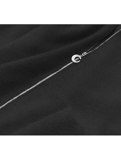 Černý přehoz přes oblečení alpaka s kapucí model 17836814 - S'WEST