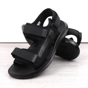 Novinky M 23MN02-5801 Sportovní sandály na suchý zip černé