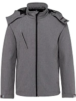 K 413 Pánská 3vrstvá softshellová bunda s kapucí model 22508992 marl grey - Kariban K 413 Pánská 3vrstvá softshellová bunda s kapucí model 22508992 marl grey - Kariban