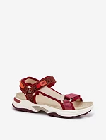 Dámské sandály na suchý zip D.Franklin DFSH406003 bordové