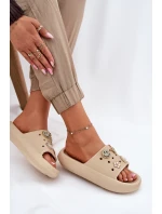 Dámské Pěnové Pantofle S Béžové model 21697199 - VINCEZA