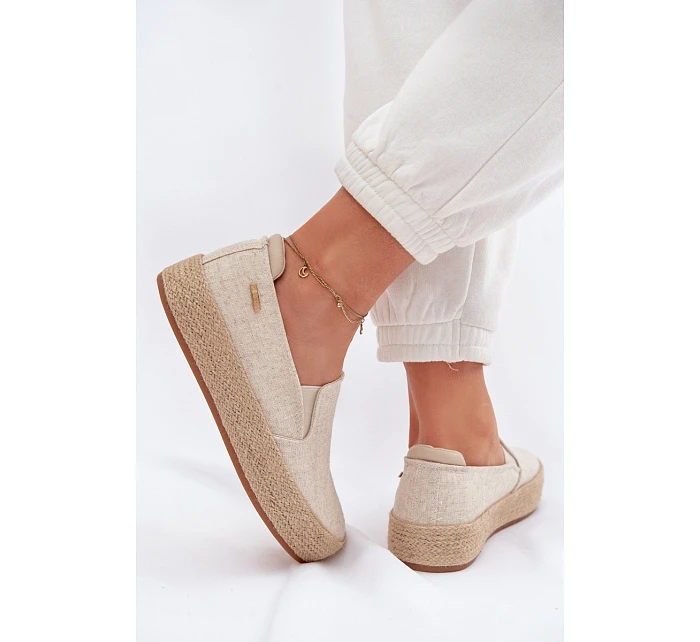 Dámské espadrilky na platformě Big Star model 22042779 Béžové - Big Star Shoes