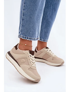 Dámské tenisky na platformě Big Star TT274275 Béžové