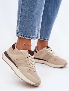 Dámské tenisky na platformě Big Star TT274275 Béžové