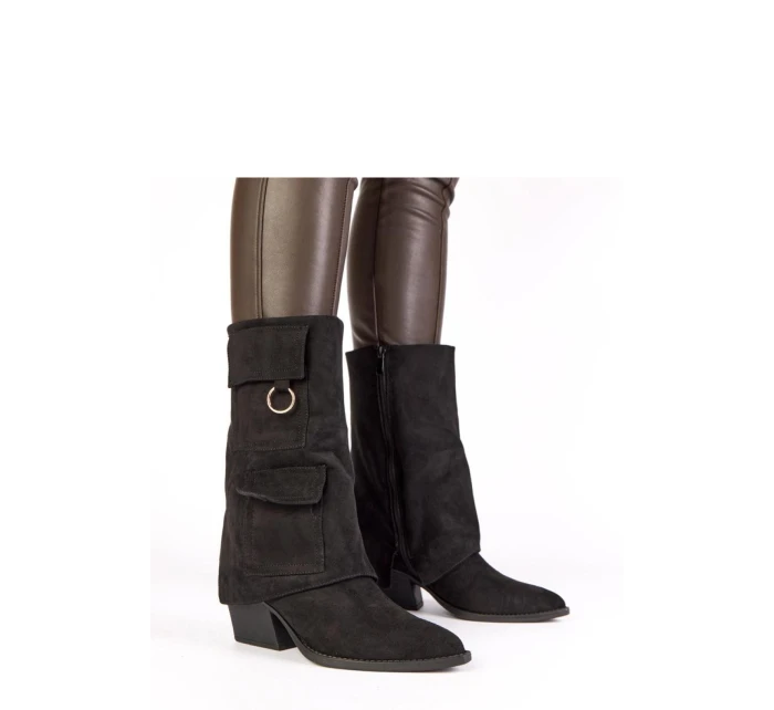 Boty na podpatku model 222051 Solea Boty na podpatku model 222051 Solea