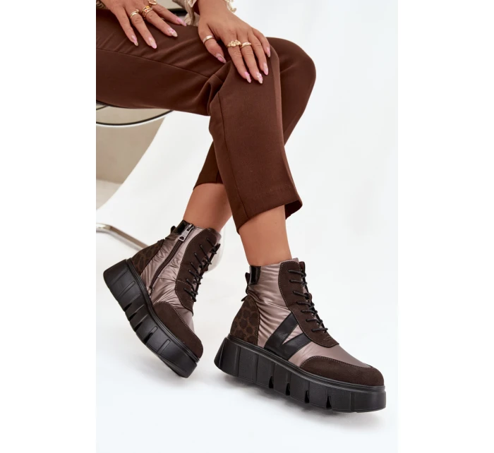 Boty na široké podrážce  model 222521 Step in style