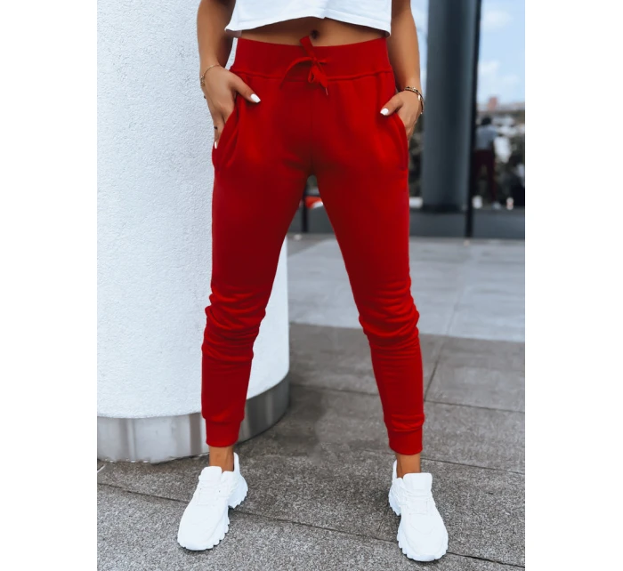 Dámské tepláky FITS červené UY0533