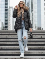Dámská zimní bunda s kožešinou černá FashionStreet TY5501