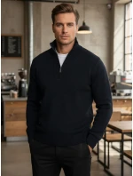 Pánský svetr se stojáčkem tmavě modrý Dstreet model 21995576 - FashionStreet