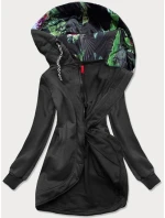 Dlouhá dámská rozepínací mikina v grafitové barvě (AMG815)