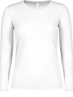 B&C #E150 LSL /women Dámské tričko s dlouhým rukávem 01.006T white