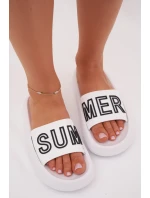 Dámské Pantofle Na Silné Podešvi SUMMER Bílé model 21704122 - VINCEZA