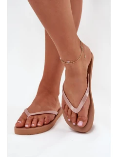 Dámské Japonské Pantofle Světle Hnědé 4FMM00FFLIF018-82S