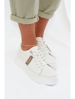 Dámské tenisky z přírodní kůže model 22027794 bílé - D&A