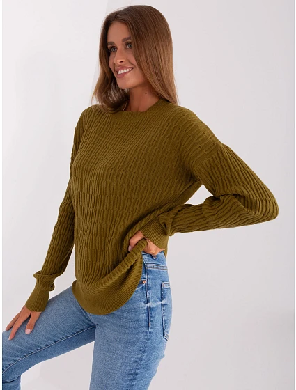 Sweter AT SW model 18895572 oliwkowy - FPrice