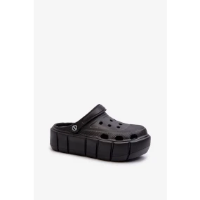 Dámské pěnové pantofle na černé platformě Itubia