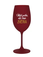 ÚKLID POČKÁ, ALE VÍNO ZVĚTRÁ - bordó sklenice na víno 350 ml