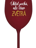 ÚKLID POČKÁ, ALE VÍNO ZVĚTRÁ - bordó sklenice na víno 350 ml