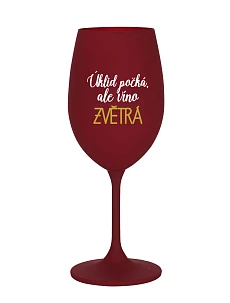 ÚKLID POČKÁ, ALE VÍNO ZVĚTRÁ - bordó sklenice na víno 350 ml