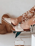 Dámské žabky s mašlí KISSBOW beige FashionStreet ZY0754