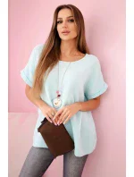 Mušelínová halenka s náhrdelníkem mincovna Mušelínová halenka s náhrdelníkem mincovna