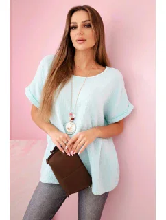 Mušelínová halenka s náhrdelníkem mincovna