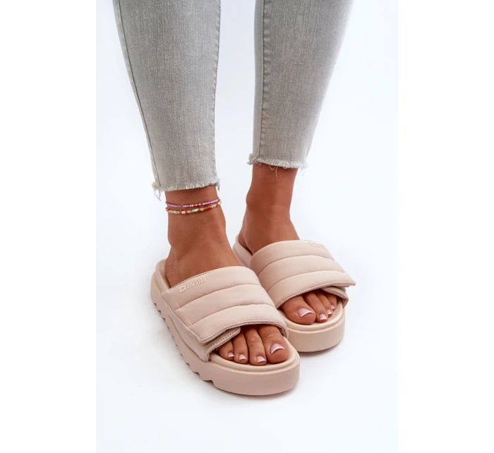 Dámské Žabky Na Platformě Big Star model 21660805 Beige - Big Star Shoes