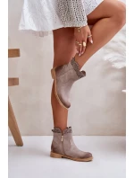 Nízké Dámské Boty Na Plochém Podpatku Zamszové Lewski model 21672802 - Boto