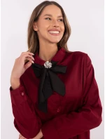 Koszula DHJ KS model 20731466 bordowy - FPrice Koszula DHJ KS model 20731466 bordowy - FPrice