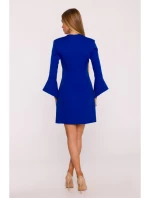 model 21296038 Šaty s širokými manžetami královská modř - Moe model 21296038 Šaty s širokými manžetami královská modř - Moe