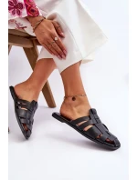 Dámské pruhované pantofle Černá Reyna Dámské pruhované pantofle Černá Reyna