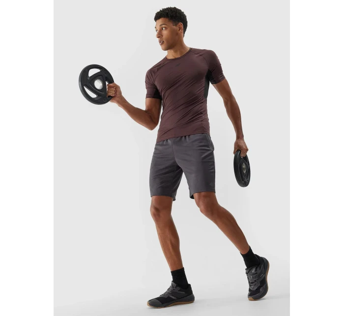 Pánské sportovní rychleschnoucí šortky 4F - antracitové