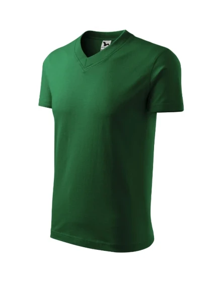 V-neck tričko unisex lahvově zelená V-neck tričko unisex lahvově zelená
