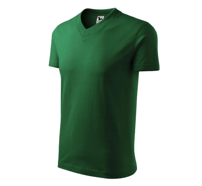 V-neck tričko unisex lahvově zelená V-neck tričko unisex lahvově zelená