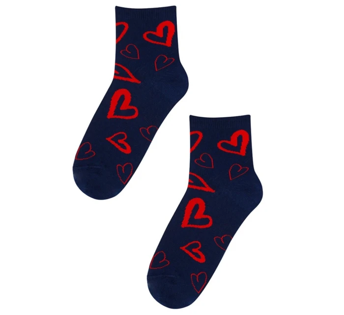 PERFECT WOMAN Valentýnské vzorované ponožky pro ženy