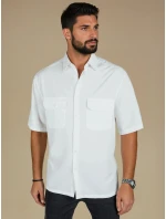 Pánské bílé tričko s krátkým rukávem FashionStreet KX1083